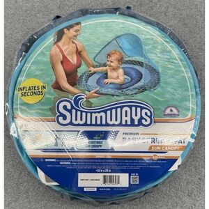 Baby Spring Float with Sun Canopy Infant Pool Float 9–24 Months Pack & Go